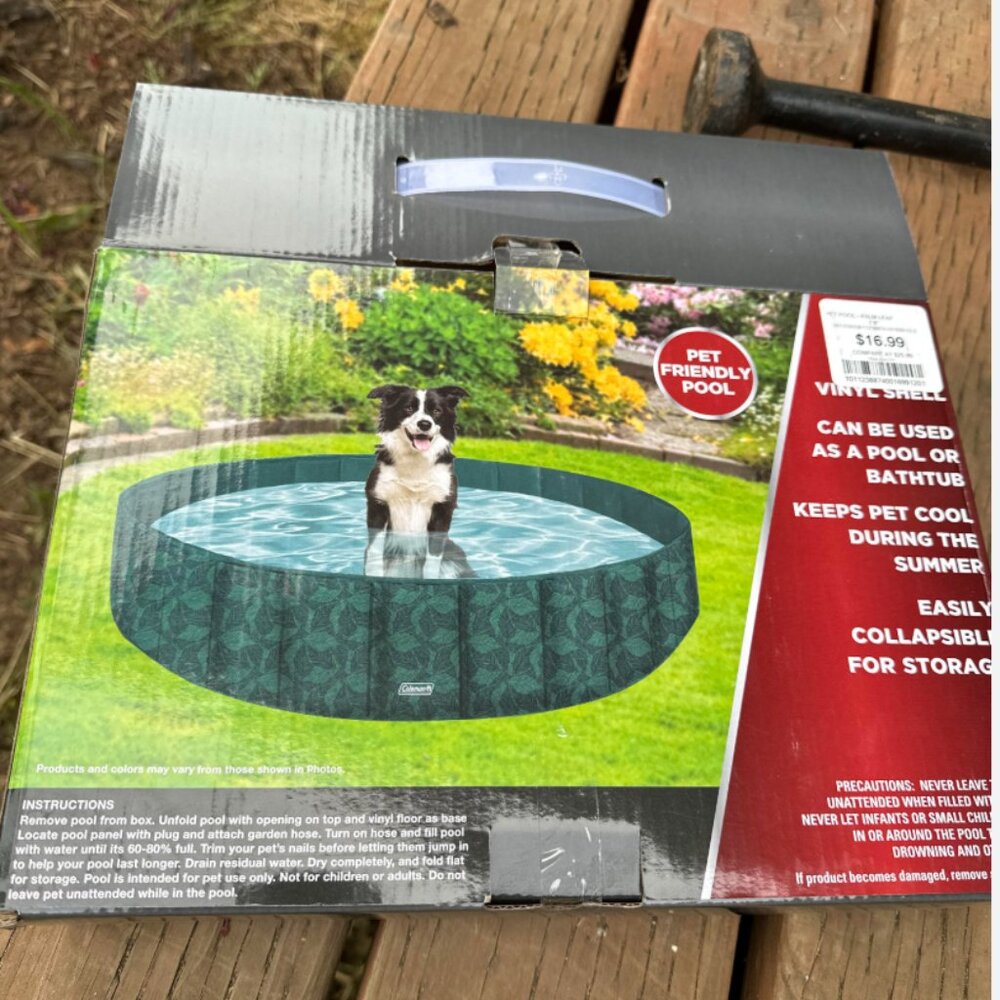NEW IN BOX Coleman collapsible Pet Pool in green